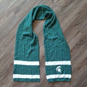 Michigan State University Green And White Scarf